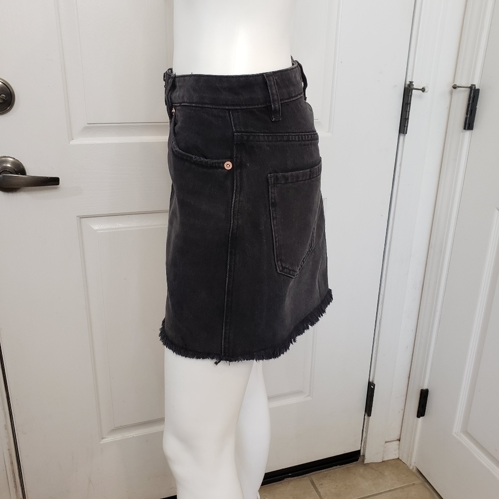 Free People Zip It Up Black Mini Skirt 25 - Picture 3 of 10